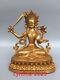 8.6old Chinese Antiques Handmade Pure Copper Gilding Manjusri Bodhisattva Buddh