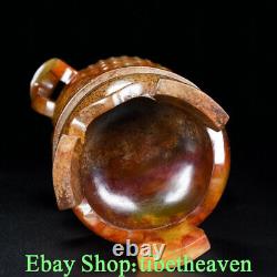 8.6 Old Chinese Nephrite Hetian Jade Carving Han Dynasty Palace 2 Ear Censer
