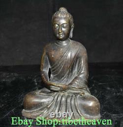 8.6 Rare Old Chinese Bronze Buddhism Shakyamuni Amitabha Buddha Sculpture