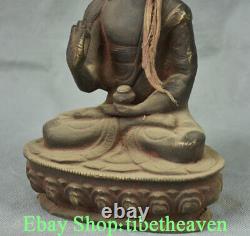 8.8 Old Chinese Bronze Buddhism Shakyamuni Amitabha Buddha Jar Sculpture