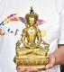 8.8 Old Chinese Copper Gilt Buddhism Amitayus Longevity God Goddess Statue