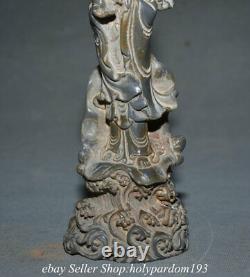 8.8 Old Chinese Jade Carving Kwan-yin Guan Yin Bodhisattva Statue Sculpture