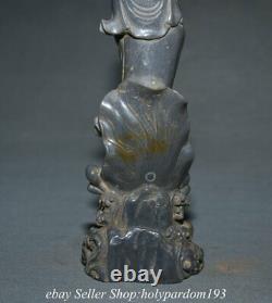 8.8 Old Chinese Jade Carving Kwan-yin Guan Yin Bodhisattva Statue Sculpture