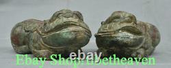 8 Antique Chinese Bronze Ware Dynasty Palace Pixiu Beast Sculpture Pair
