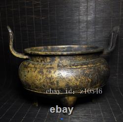 8 Chinese antiques Qing Kangxi years Character story pattern incense burner
