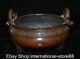 8 Marked Old Chinese Red Copper Dynasty Palace Dragon Ear Incense Burner Censer