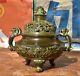 8 Old Chinese Copper Dynasty Dragon Handle Incense Burner Censer