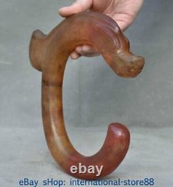 8 Old Chinese Hongshan Culture Red Crystal Carving Dynasty Dragon Gou Beast