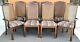 8 Vtg Mahogany Universal Furniture Caned Asian Pagoda Chinoiserie Dining Chairs