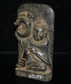 8 old Chinese Hongshan culture Old Jade Carved Shakyamuni Thangka statue