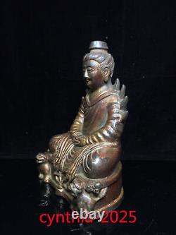9Old Chinese antiques Pure copper gilding Buddha statue of Northern Wei Dynasty