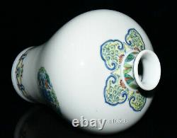 9.2 Chinese antiques Qing Dynasty Doo Cai Longevity pattern Plum bottle