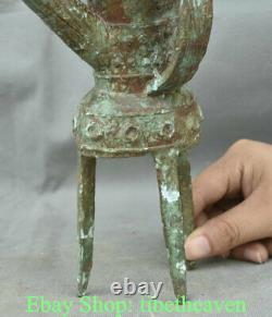 9.2 Collect Old Chinese Bronze Ware Dynasty Palace oxhorn Drinking Cup