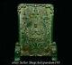 9.2 Old Chinese Green Jade Carved 1000 Arms Avalokiteshvara Of Goddess Screen T