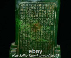 9.2 Old Chinese Green Jade Carved 1000 Arms Avalokiteshvara of Goddess Screen T