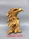 9.4collecting Chinese Antiques Pure Copper Gilding Eagle Statue Ornament