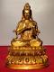 9.4old Chinese Antiques Bronze Gilt Guanyin Bodhisattva Buddha Statue