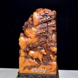 9.4 Collect Chinese Shoushan Stone Carving Twelve Zodiac Animal Seal Signet