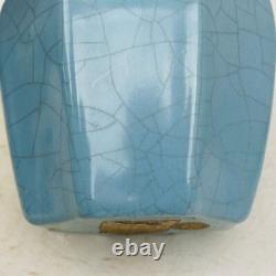 9.5 Old Chinese Porcelain Song dynasty ru kiln museum mark blue Ice crack Vase