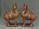 9.6 Chinese Old Xiu Jade Carved Animal Camel Statue Sculpture Pair