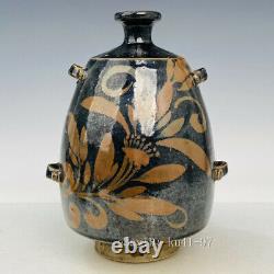 9.6 Chinese antiques Jiexiu Kiln porcelain Floral pattern Wear bottle