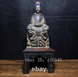 9.6 Chinese antiques Pure copper Guanyin Buddha statue