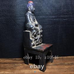 9.6 Chinese antiques Pure copper Guanyin Buddha statue