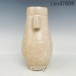 9.6antique Chinese Song dynasty Porcelain Brother kiln Through the ear bottle