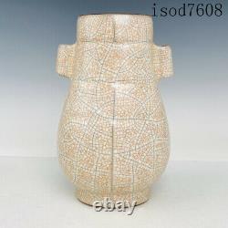 9.6antique Chinese Song dynasty Porcelain Brother kiln Through the ear bottle