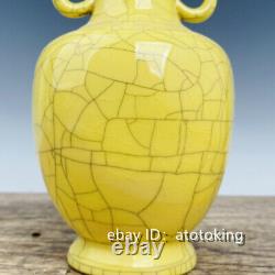 9 Chinese antiques Great Zhou Annual System Firewood kiln Binaural bottle