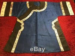 ANTIQUE CHINESE 19/ 20th c QI'ING GAUZE EMBROIDERED ROBE JACKET EMBROIDERY, SALE