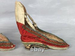 ANTIQUE Chinese Bound Feet Shoes ANTIQUE Lotus Shoes Qing Dynasty Embroidery