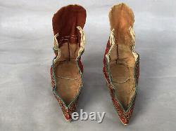 ANTIQUE Chinese Bound Feet Shoes ANTIQUE Lotus Shoes Qing Dynasty Embroidery