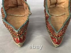 ANTIQUE Chinese Bound Feet Shoes ANTIQUE Lotus Shoes Qing Dynasty Embroidery