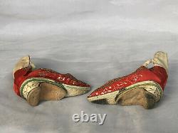 ANTIQUE Chinese Bound Feet Shoes ANTIQUE Lotus Shoes Qing Dynasty Embroidery