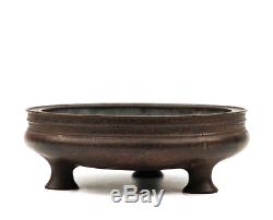 A Chinese Bronze Inscribed Seal Bronze Censer