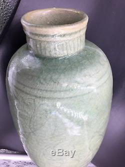 A Chinese Longquan Celadon Vase Ming Dynasty