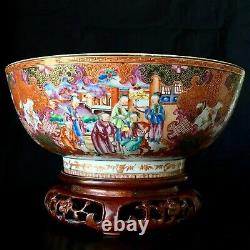 A Fine Chinese 18th C Export Porcelain Punch Bowl c. 1775. Qianlong Period