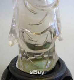 A Fine Chinese Carved Rock Crystal Figure c. 1950 Hardstone