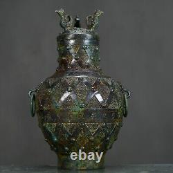 A Fine Collection Chinese Antique Han Dynasty Bronze With Inscription Bronze Jar