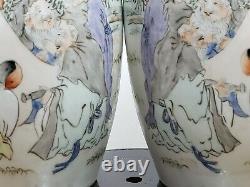 A Pair Of Fine Chinese Famille Rose Porcelain Vase