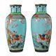 A Pair Of Fine Chinese Precious Porcelain Birds Vase Marked Yongzheng Ab106