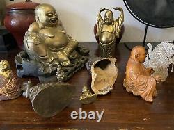 A bundle of antique & vintage Buddhas. Tibetan, Chinese, Indian