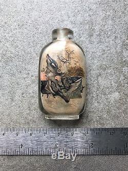 An Antique Chinese Signed Inside Painted Snuff Bottle Ex Sotheby's Label