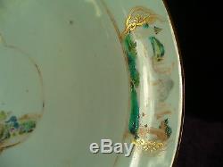 Antique 18C Chinese export famille rose armorial porcelain plate 10