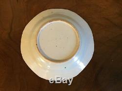 Antique 18th century Chinese Export Porcelain Plate Bowl in Famille Rose Glaze
