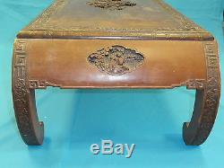 Antique 1920's Chinese Carved Rosewood Altar Kang Table