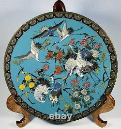 Antique 1920s Chinese Cloisonne Enamel on Bronze Plate 12