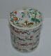 Antique 19th C Chinese Famille Rose Porcelain Stacking Box Deer