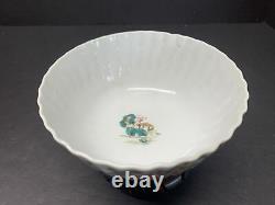 Antique 19th C. Hand Paint Chinese Famille Rose Landscape Pottery Bowl